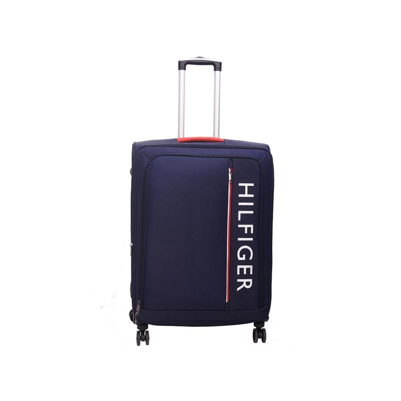 Tommy Hilfiger Dazzle Lite Ultra Plus Printed Soft Luggage Trolley Navy Cabin