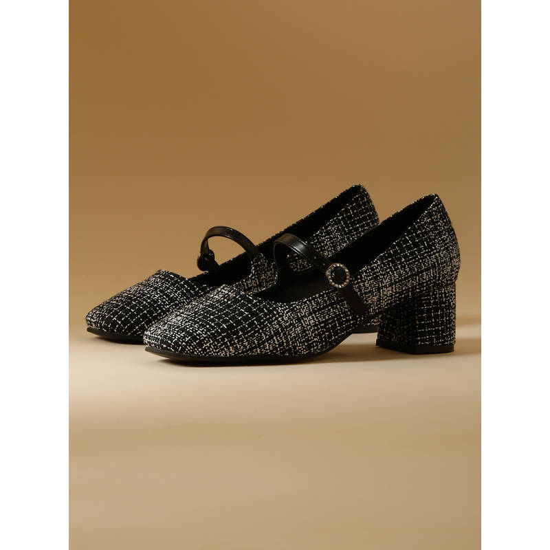 VALIOSAA Black Color Casual Heel Pumps (EURO 36)