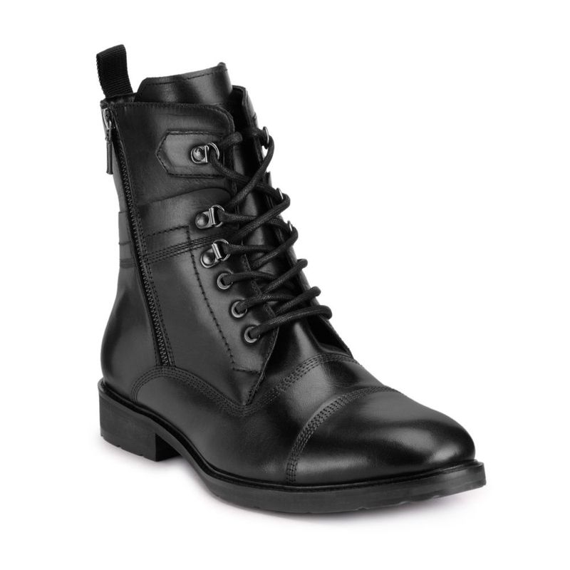 Teakwood Leathers Black Solid Brogues Boots - Euro 41