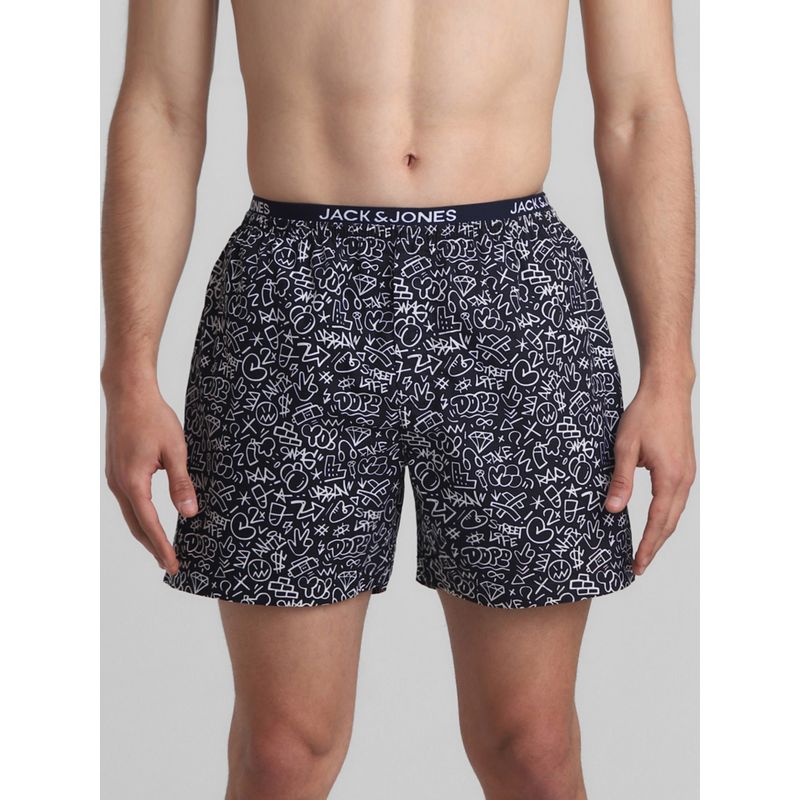 Jack & Jones Men Navy Blue Boxer Shorts (S)