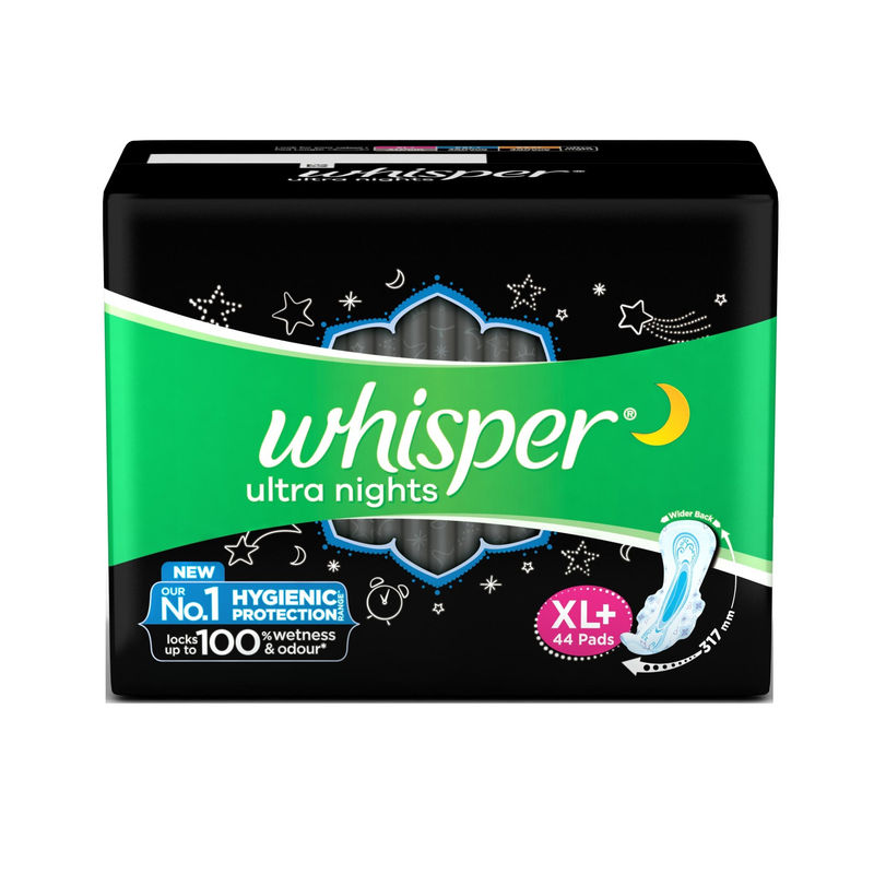 Whisper Ultra Night Sanitary Pads XL Plus (44 Pc Pack) Buy Whisper