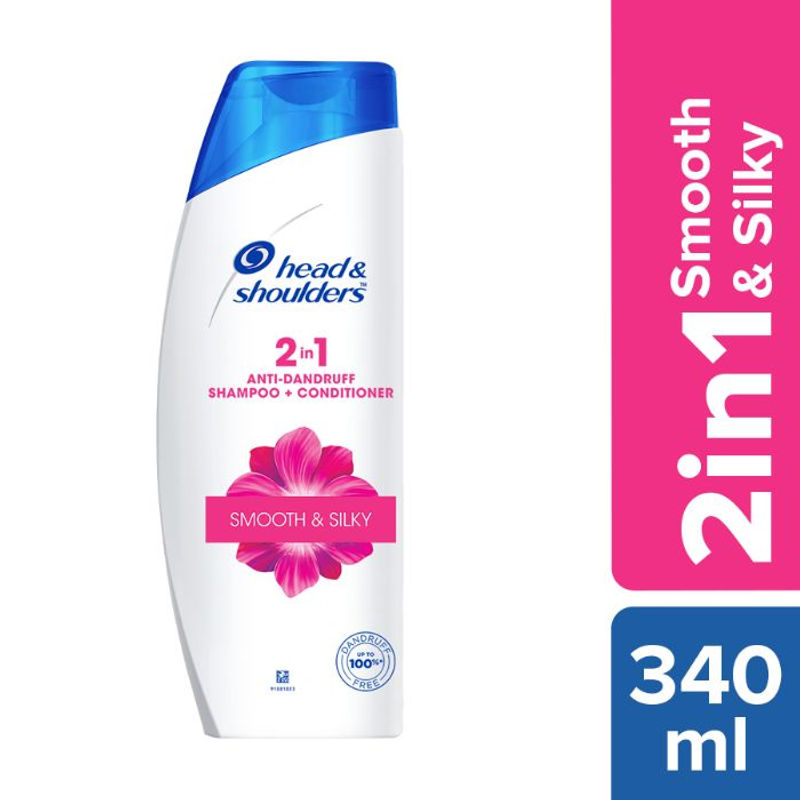 Head Shoulders Smooth and Silky 2-In-1 Anti-Dandruff Shampoo + Conditioner: Buy Head & Shoulders Smooth and Silky 2-In-1 Anti-Dandruff Shampoo + Conditioner at Best Price India | Nykaa
