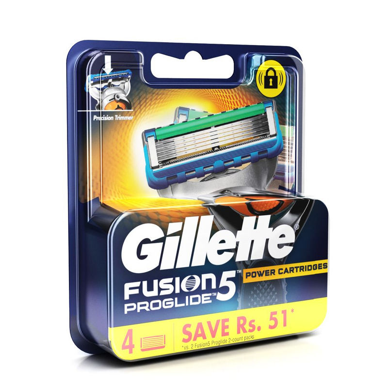 Gillette Fusion Proglide Flexball Manual Shaving Razor Blades Cartridge 4s Pack Save Rs 51