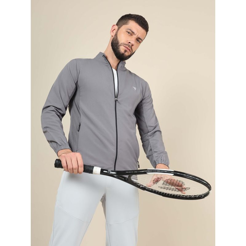 Technosport Men Grey Solid Jacket (L)