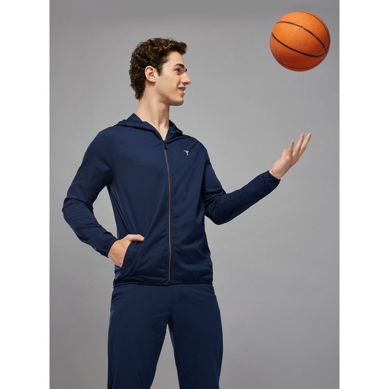 Technosport Men Teal Solid Hoodie (M)