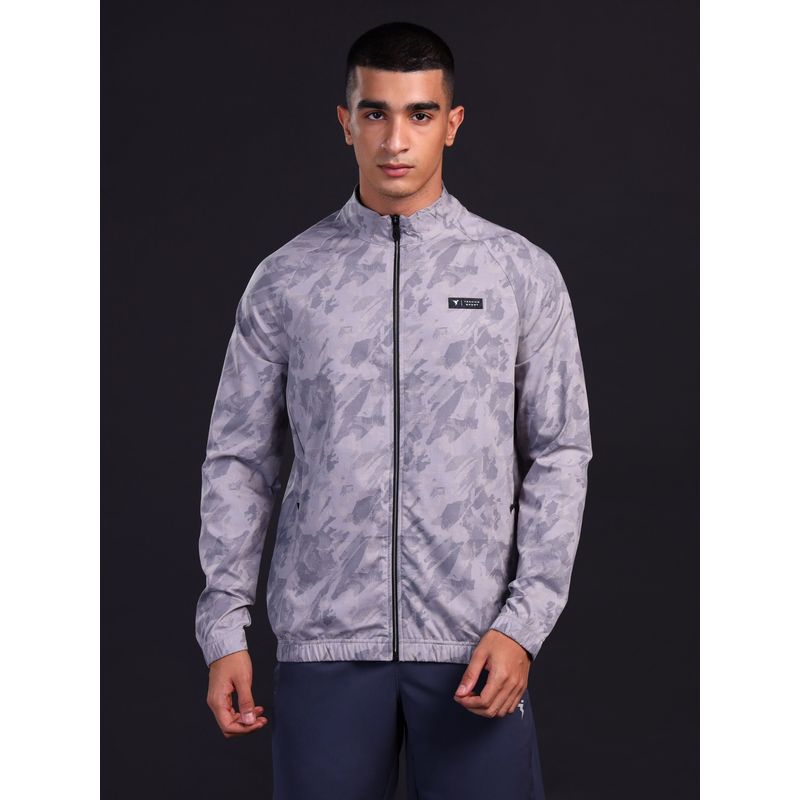 Technosport Men Purple Printed Jacket (M)