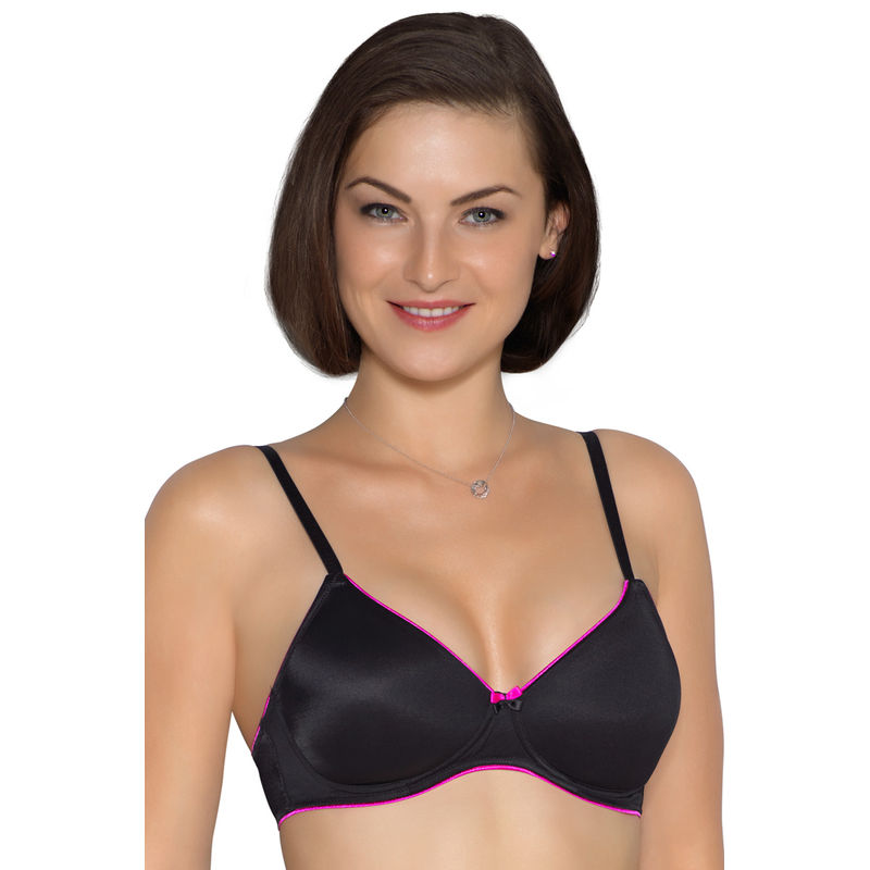 Buy Amante Casual Chic Padded Non-Wired T-Shirt Bra - Black Online