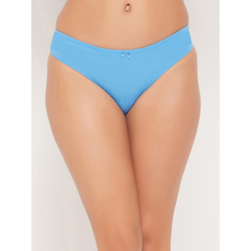 Clovia Cotton Spandex Low Waist Inner Elastic Thong Panty (S)