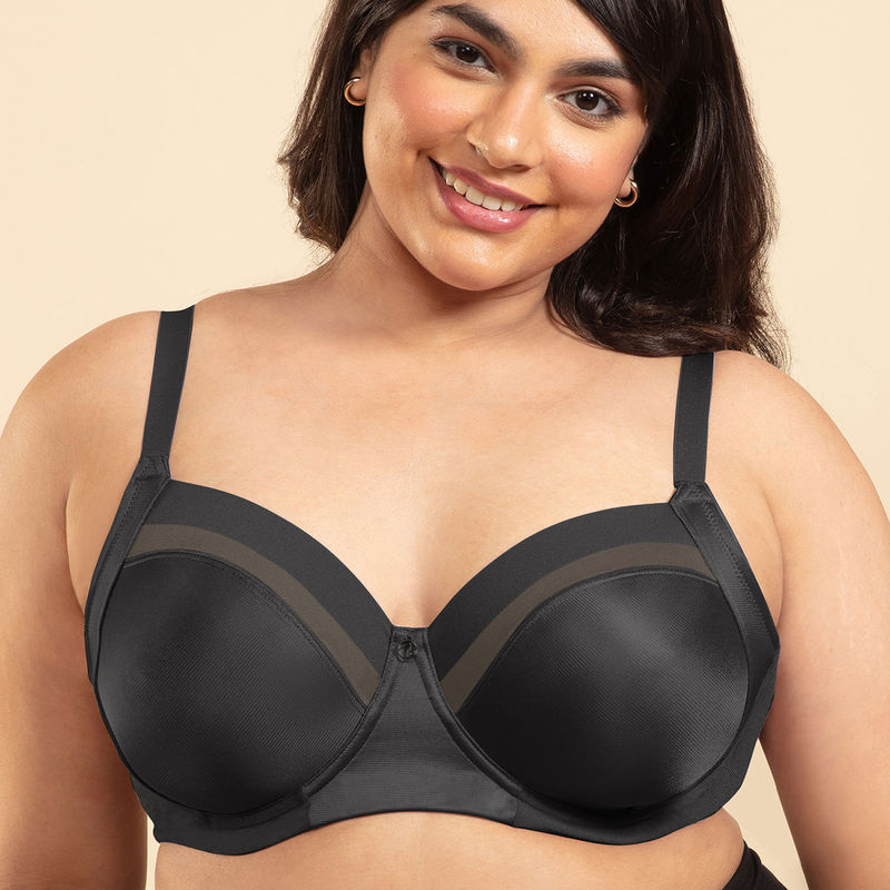 Nykd By Nykaa Super Support Infinity Mesh Non Padded Bra-Nyb150 Black (38DD)