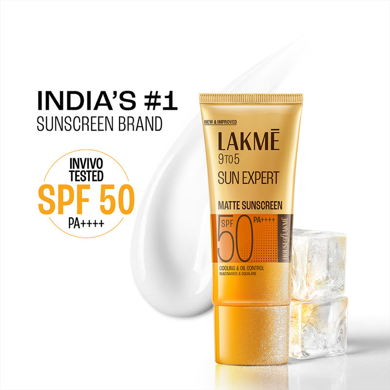 Lakme Matte Sunscreen SPF 50 PA+++, Niacinamide,UVA/B Protection,For Normal To Oily Skin