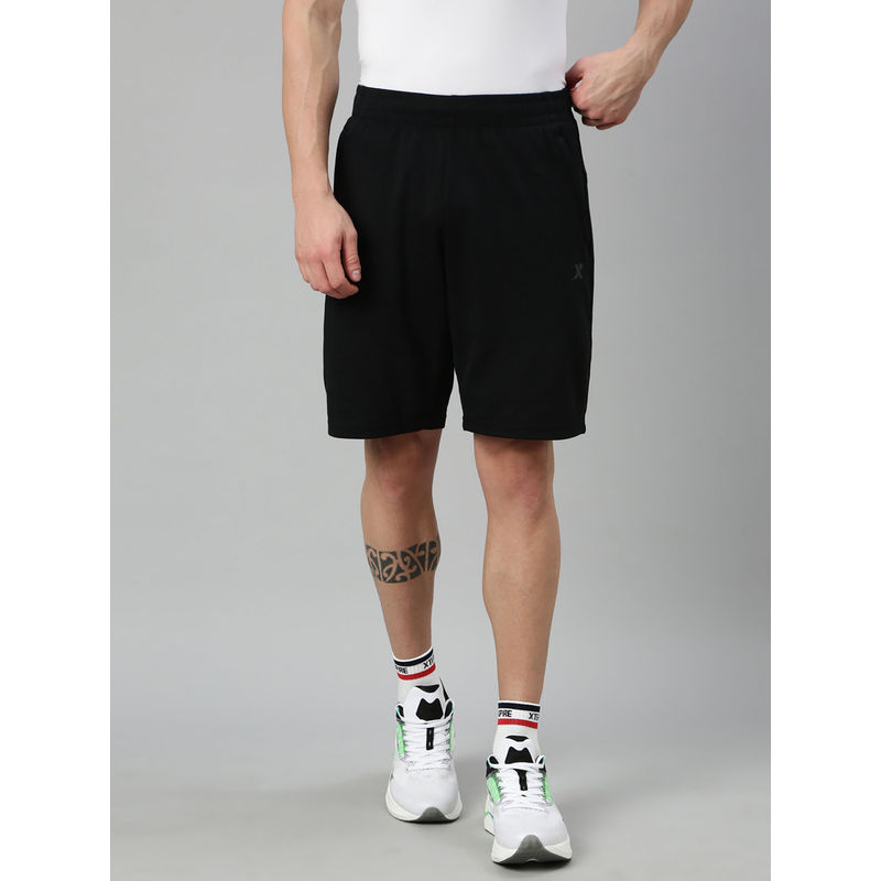 Xtep Black Solid Regular Fit Training Shorts (M)