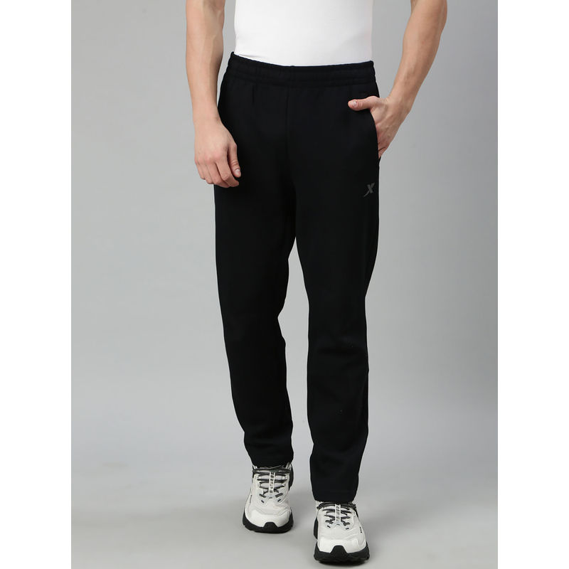 Xtep Black Solid Regular Fit Training Pants (S)