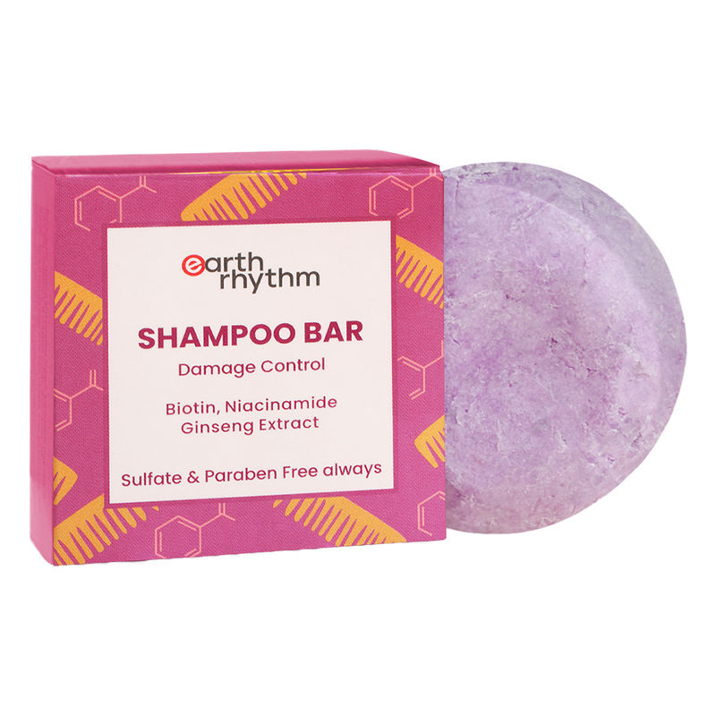 Earth Rhythm Shampoo Bar With Biotin, Niacinamide & Ginseng Extract - Without Tin