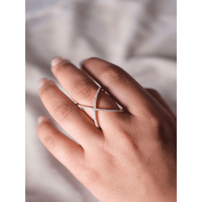 ANUSHKA JAIN JEWELLERY 925 Criss Cross Diamond Ring White (9)