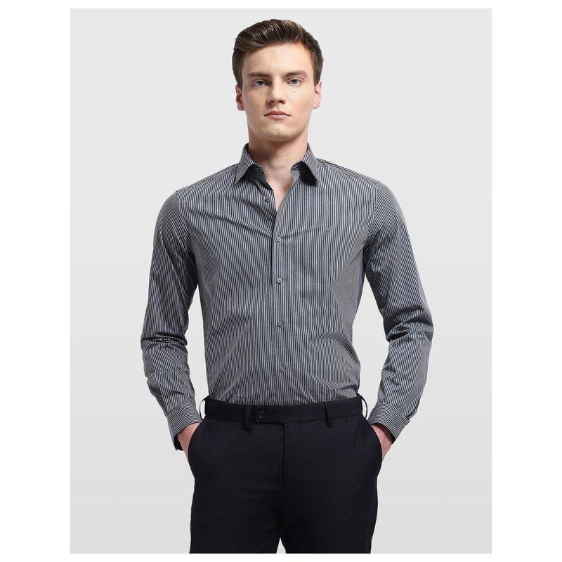 Arrow Newyork Mens Vertical Striped Manhattan Slim Fit Shirt (38)