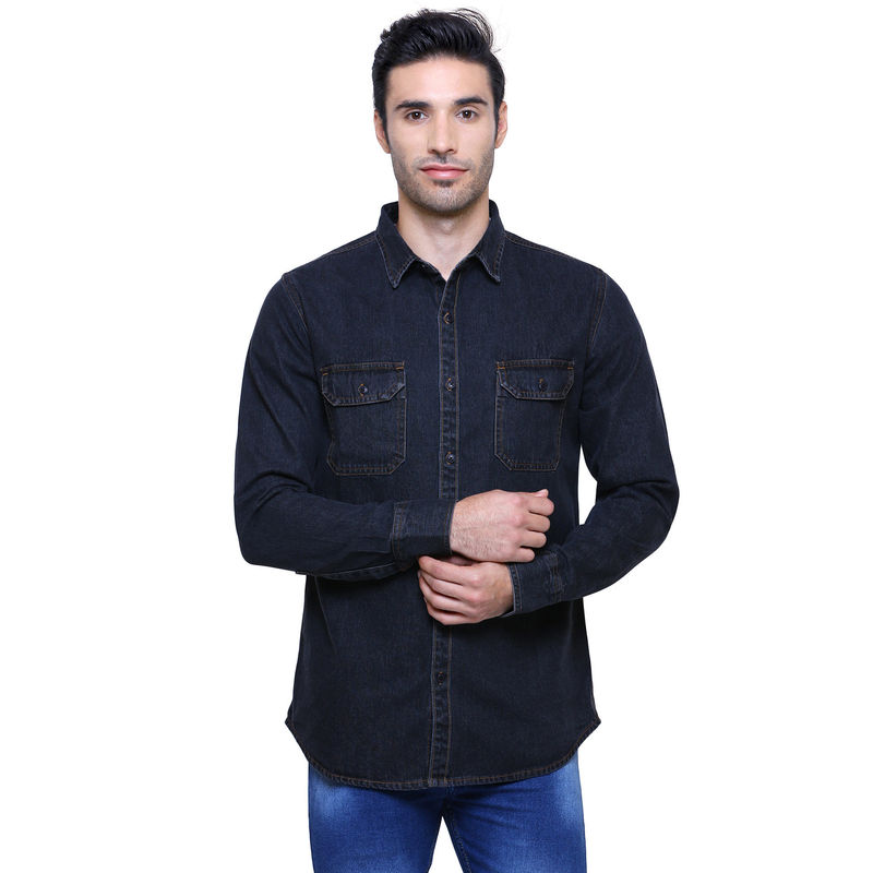 Southbay Mens Black Denim Shirt (L)