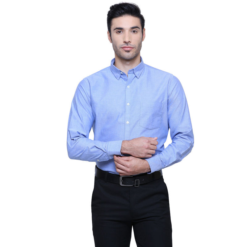 Southbay Mens Oxford Cotton Formal Shirt (L)