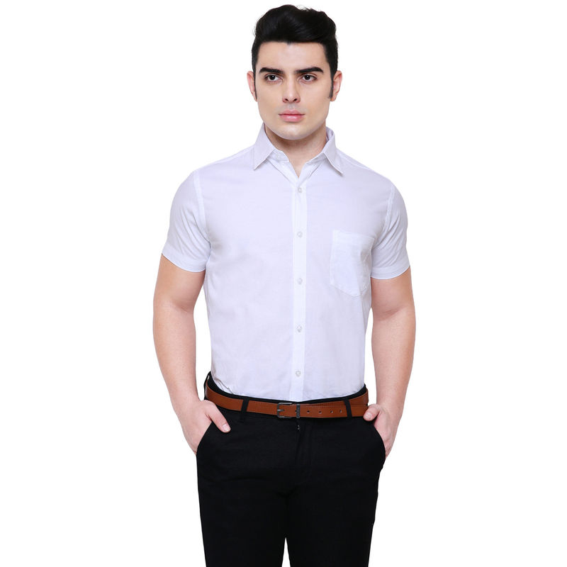 Southbay Mens Oxford Cotton Half Sleeve Formal Shirt (M)