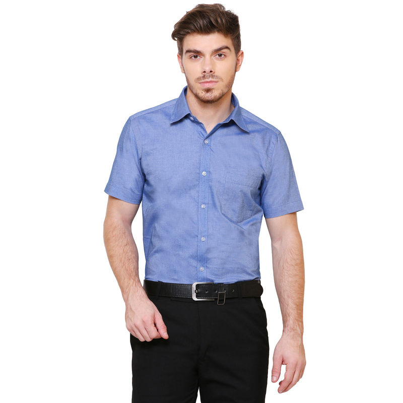 Southbay Mens Oxford Cotton Half Sleeve Formal Shirt (M)