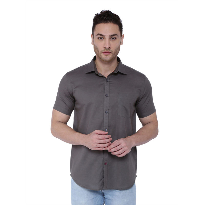 Southbay Mens Linen Cotton Half Sleeve Formal Shirt (M)