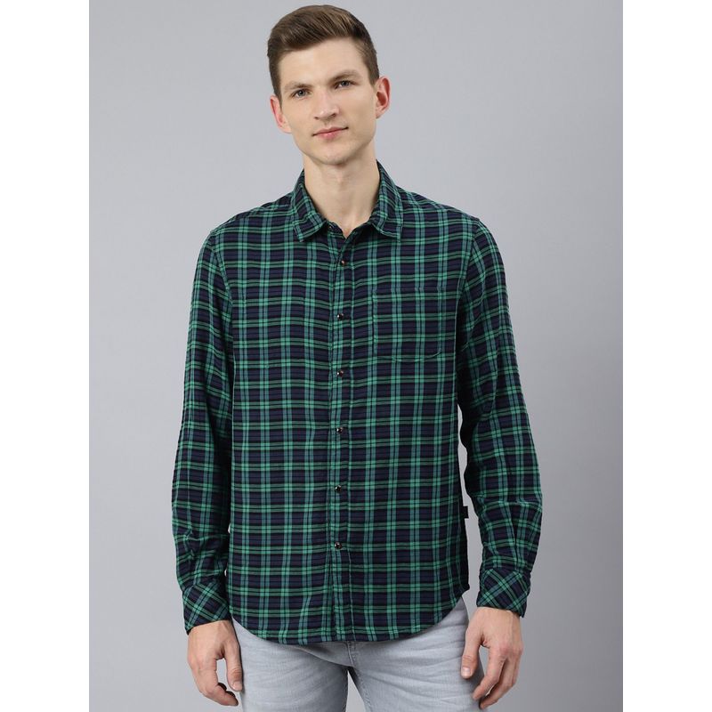 WOODLAND Full Sleeve Multi Color Checks Casual Shirt (S)