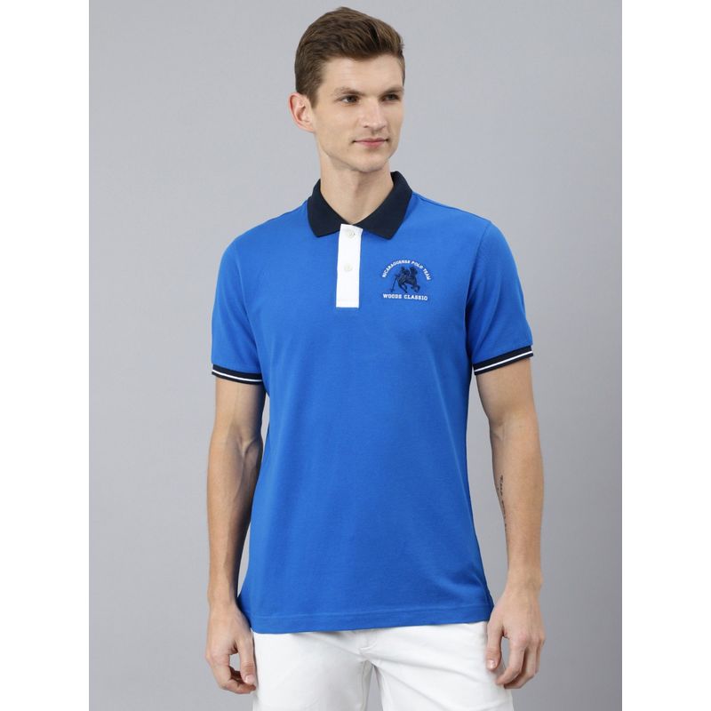 WOODLAND Blue Polo T-Shirt (XL)