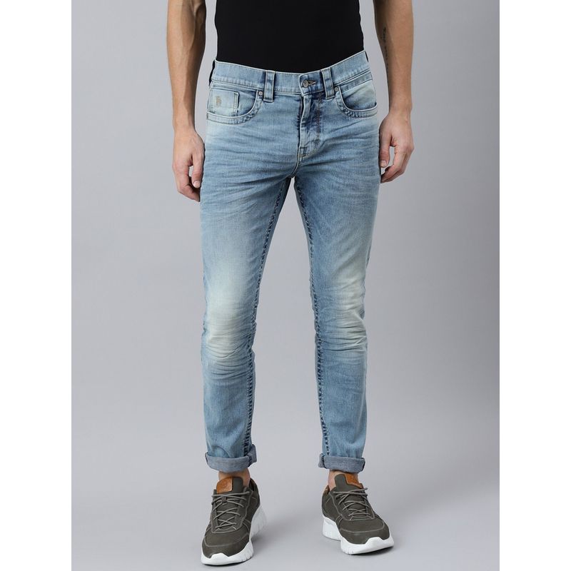 WOODLAND Blue Plain Jeans (30)