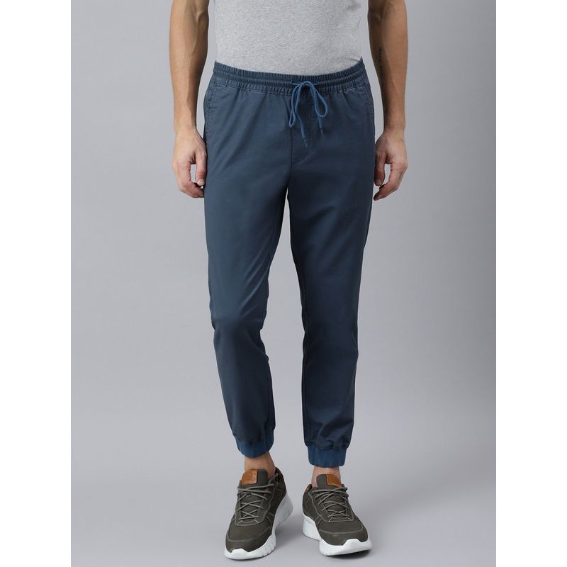 WOODLAND Plain Blue Joggers (34)