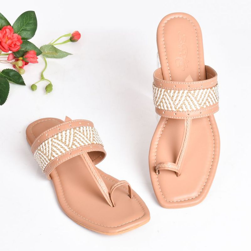 Buy Sole House Embroidery Kolapuri Flats Online