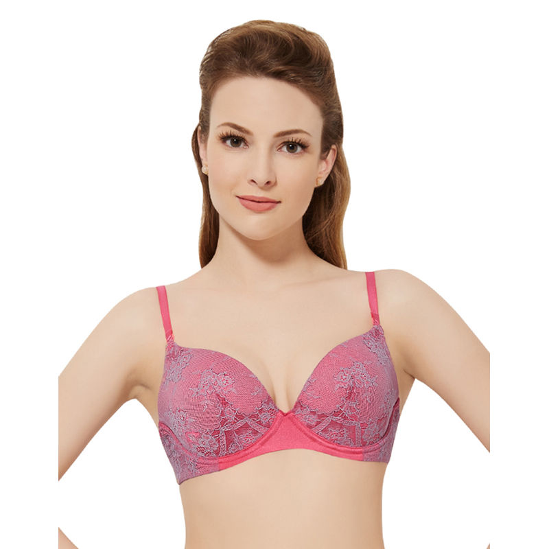 Envie Padded Wired Medium Coverage Push-Up Bra - NVB1119 (Pink)