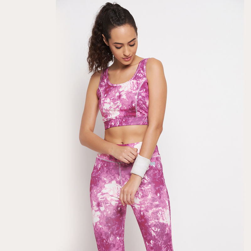 Clovia Medium Impact Padded Non-Wired Full Cup Sports Bra With Removable Cups (L)