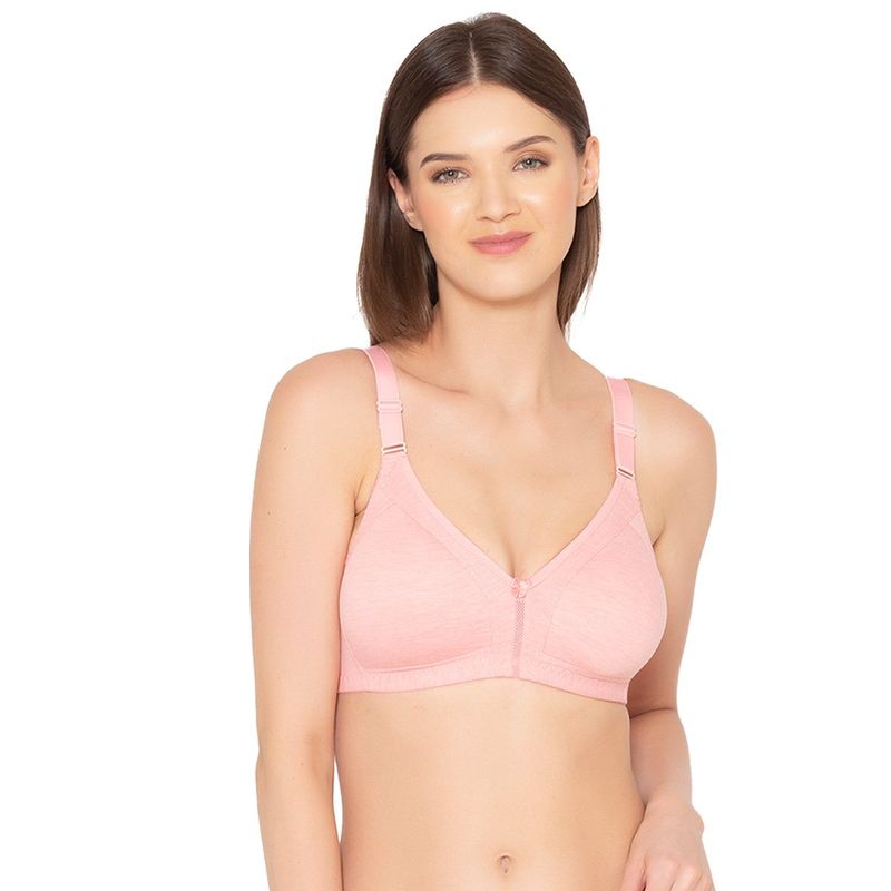 Groversons Paris Beauty Women'S Non-Padded Supima Cotton Spacer And Minimiser Bra - Pink (34D)