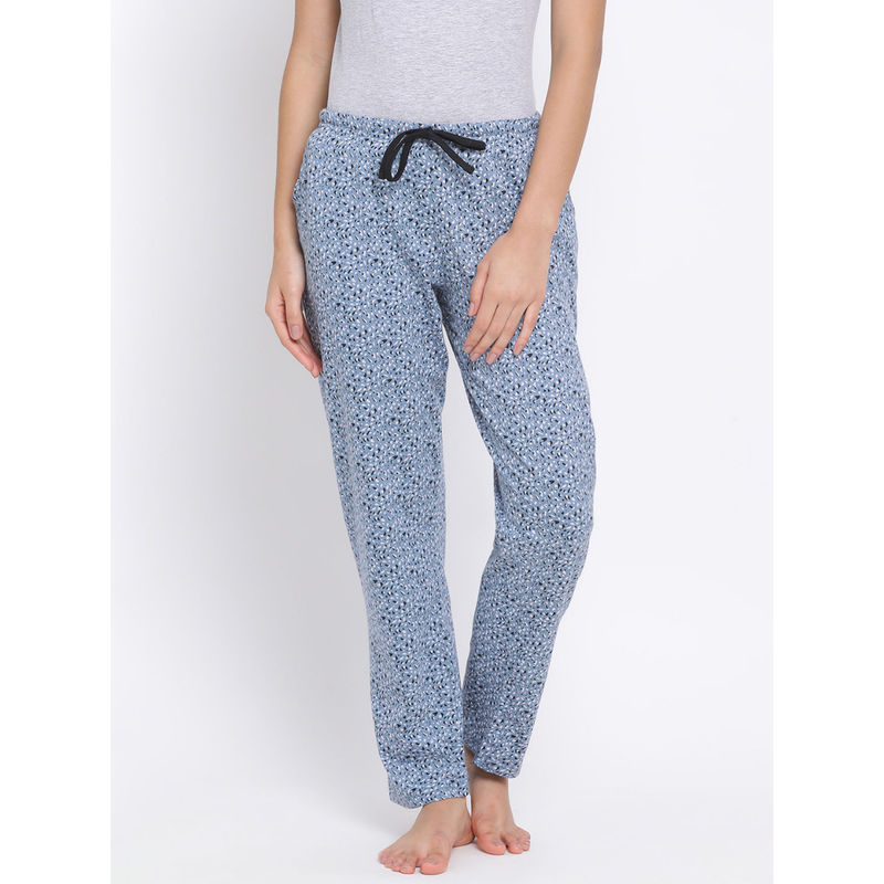 Kanvin Womens Printed Pyjamas Blue (S) Blue
