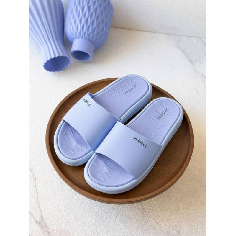Indifeet Sky Blue Comfortable and Latest EVA Rubber Sliders (UK 4)