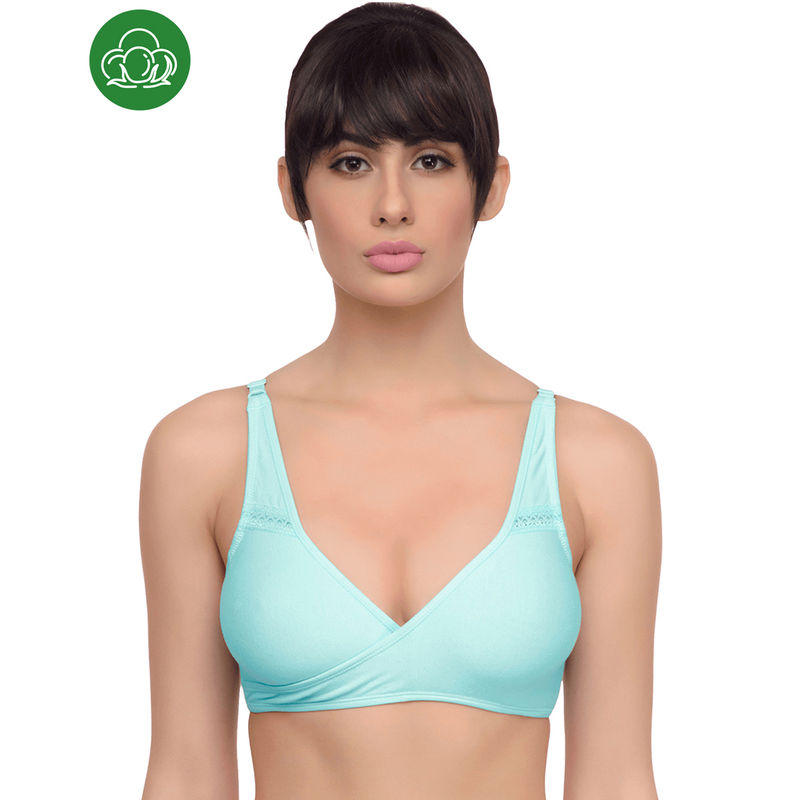 Inner Sense Organic Antimicrobial Sleeping/Feeding Bra - Blue (34C)