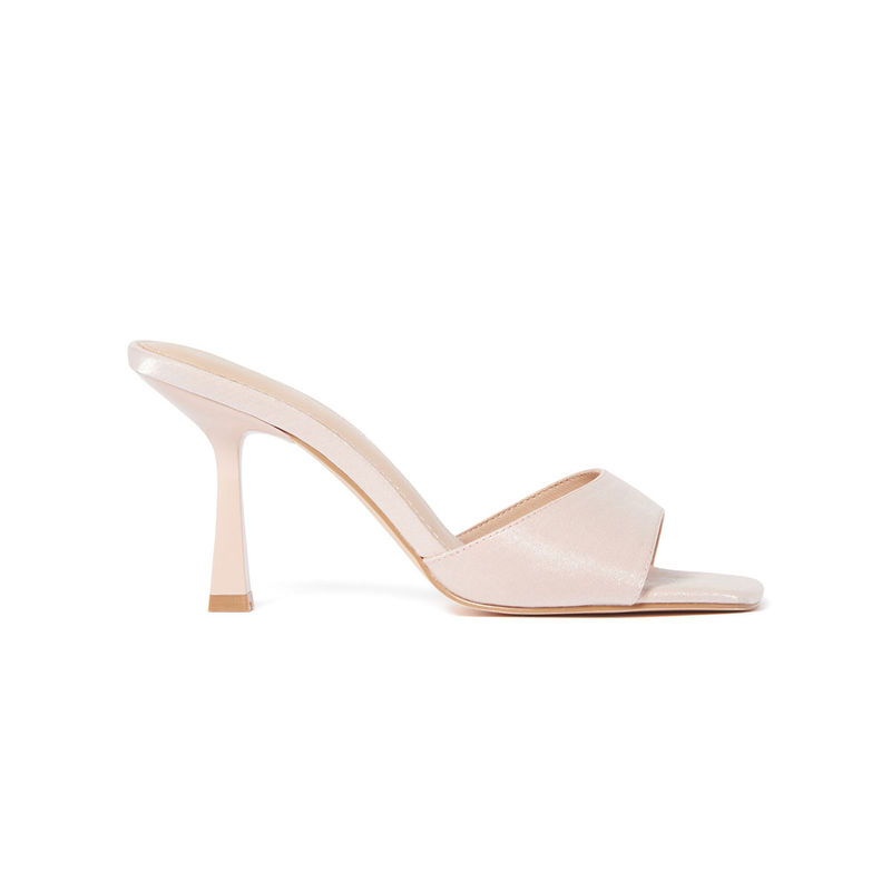 Gold clearance heeled mules