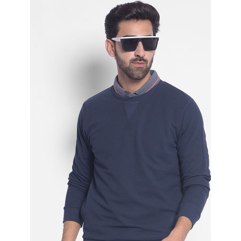 CRIMSOUNE CLUB Mens Navy Blue Sweatshirt (XL)