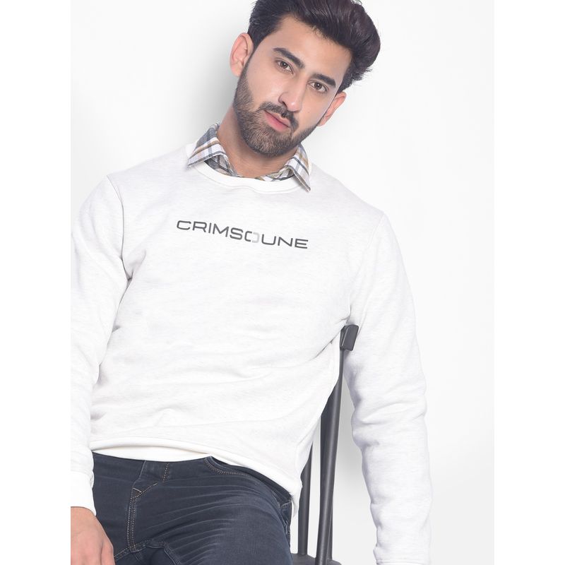 CRIMSOUNE CLUB Mens Off White Sweatshirt (2XL)