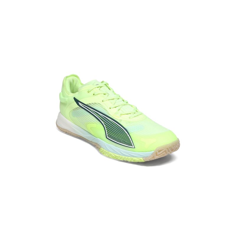 Puma Unisex Green Accelerate NITRO SQD 4 Multi-Directional Badminton Shoes (UK 9)