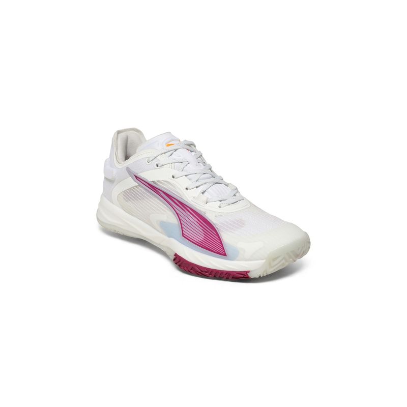 Puma White Accelerate NITRO SQD Women High-Rebound Badminton Shoes (UK 3)