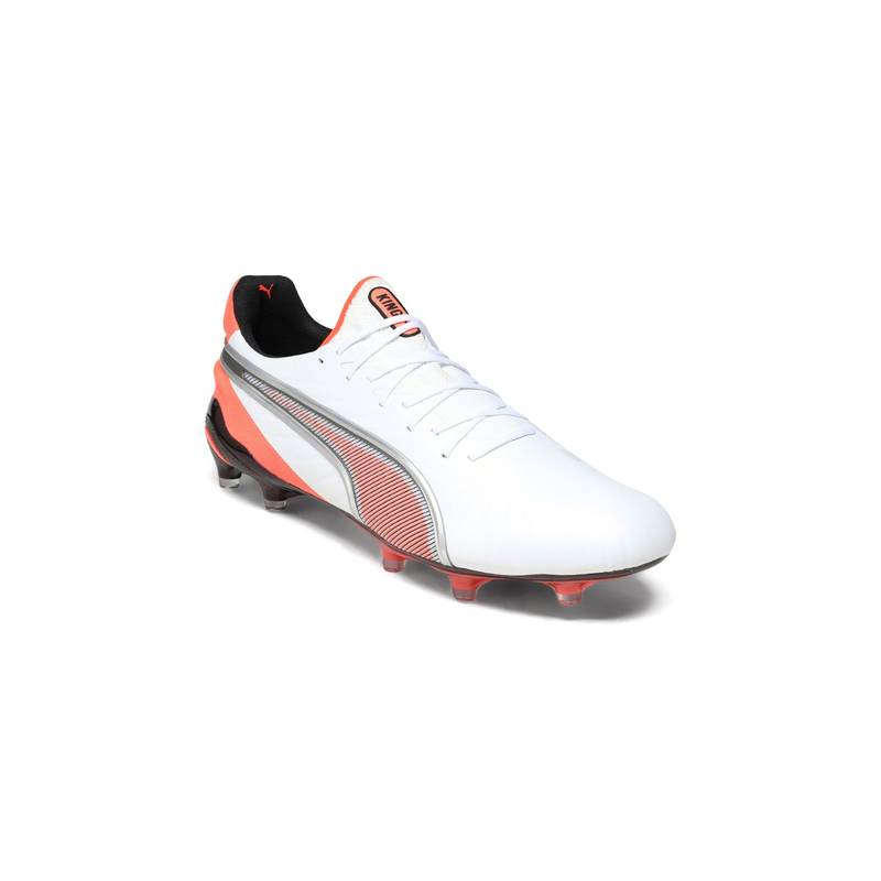 Puma Unisex White KING ULTIMATE FG/AG Football Shoes (UK 6)