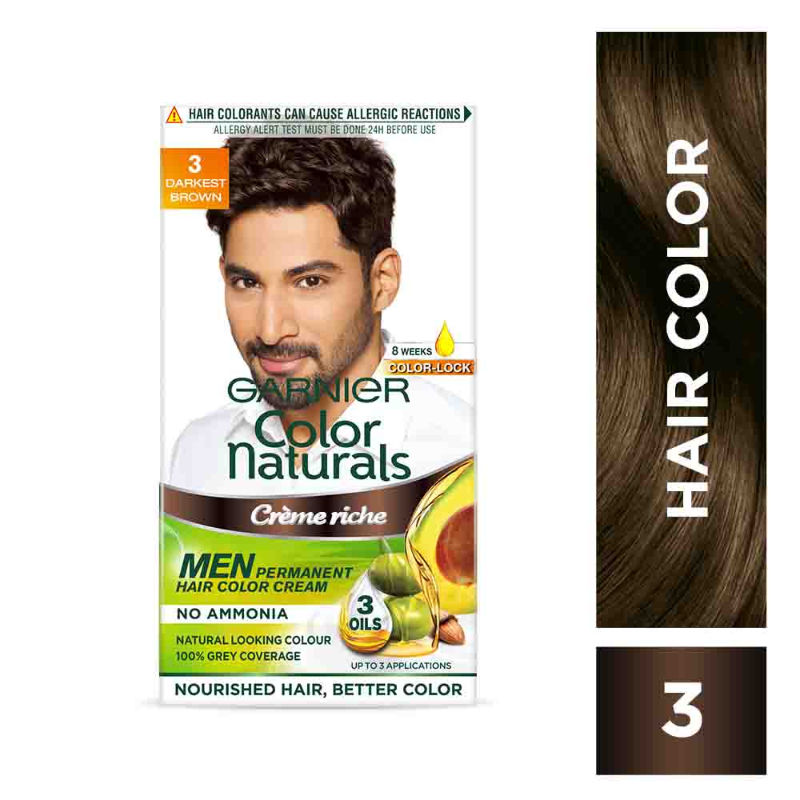 Garnier Color Naturals Men Hair Color - 3 Darkest Brown