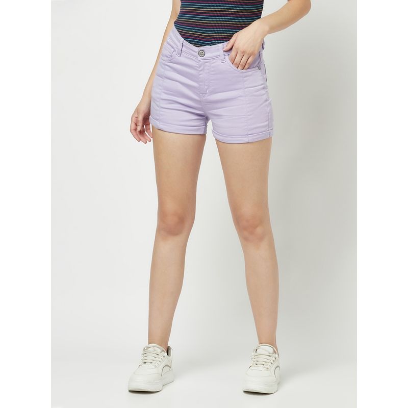 CRIMSOUNE CLUB Women Lilac Shorts (30)