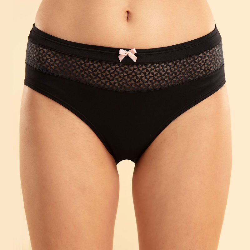 Nykd by Nykaa Textured Lace Hipster - Black NYP178 (S)