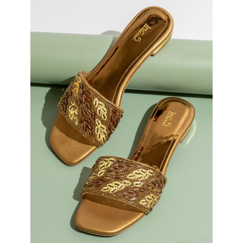 comfortable gold flats