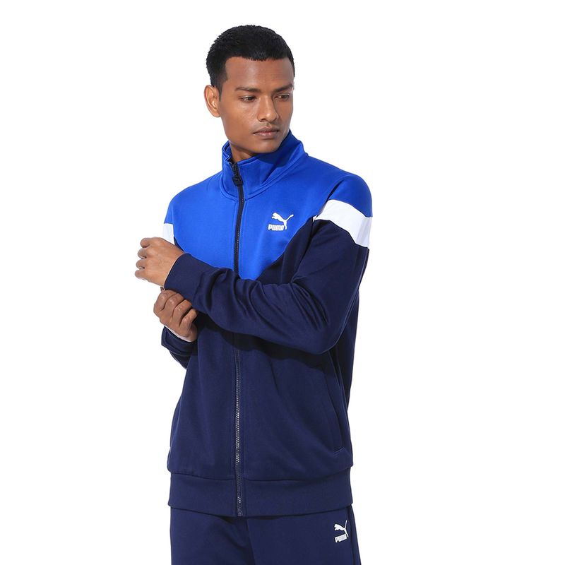 Buy Puma Peacoat Iconic Mcs Track Jacket Blue Online