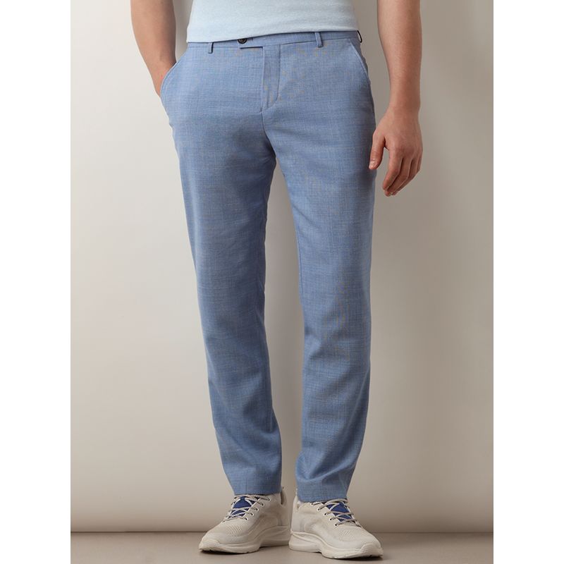 Selected Blue Linen Blend Slim Fit Trouser (38)