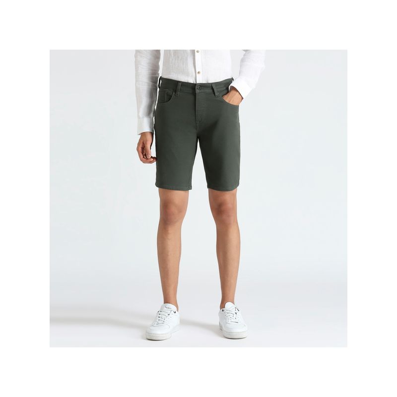 Pepe Jeans Chinox Green Mid Waist Denim Shorts (28)