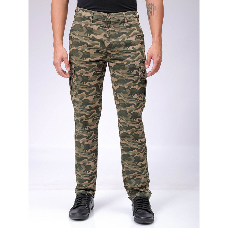 The Indian Garage Co Grey Camouflage Slim Fit Joggers (28)