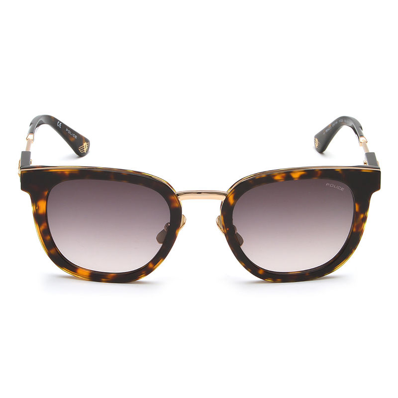 Buy Police Men Brown Acetate Frame and Brown Colored Lens Sunglasses